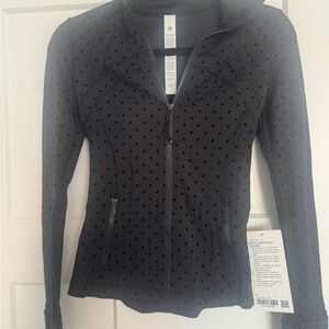 lululemon athletica Black Polka Dot Bomber Jacket